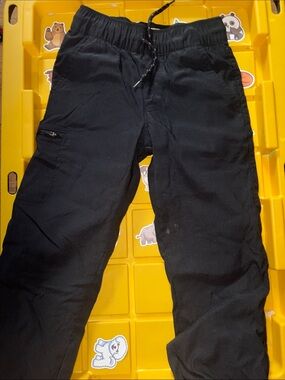 Black Boys Elastic Waist Cargo Pants